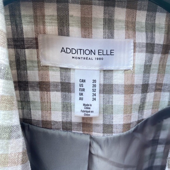 Addition Elle Plaid Boyfriend Blazer Plus Size Pastel Colours - Picture 11 of 11